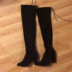 Black over the knee boots